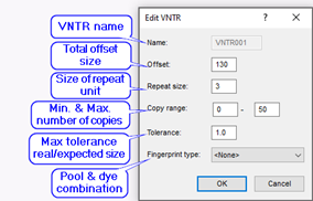 VNTR settings